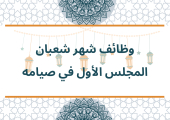 وظائف شهر شعبان - المجلس الأول في صيامه